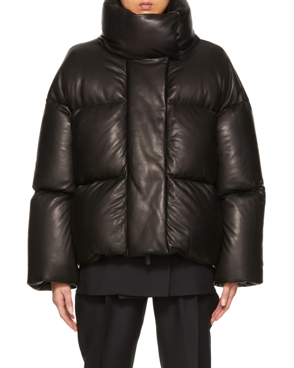 Logo High-Neck Quilted Cotton Suit