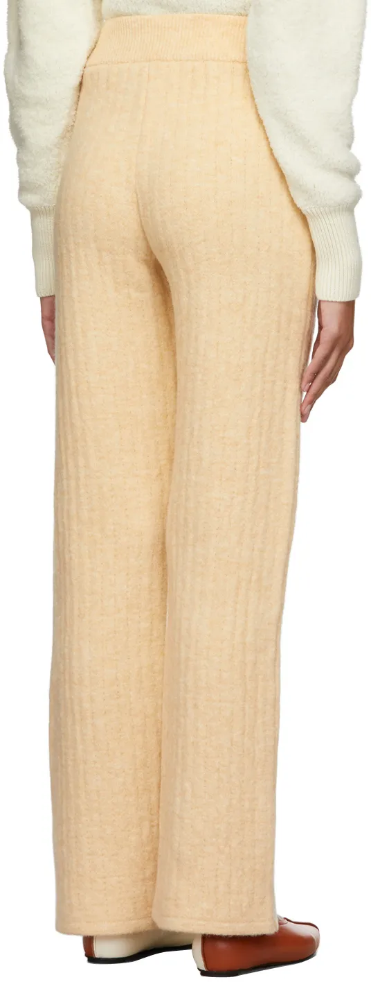 Ribbed-Knit Wool Trousers