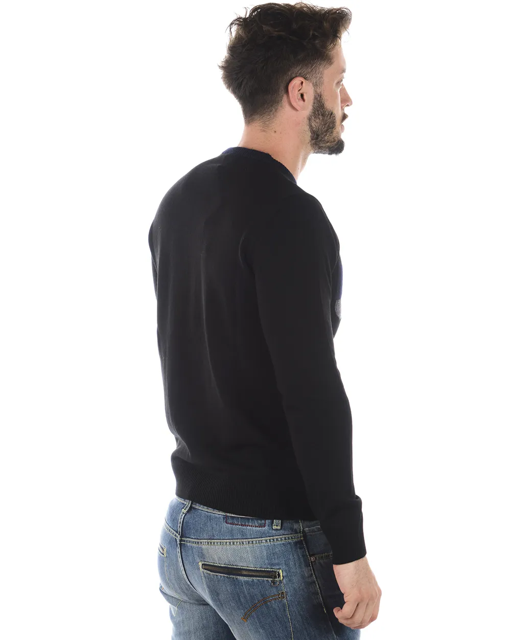 Pattern Jacquard Round Neck Pullover