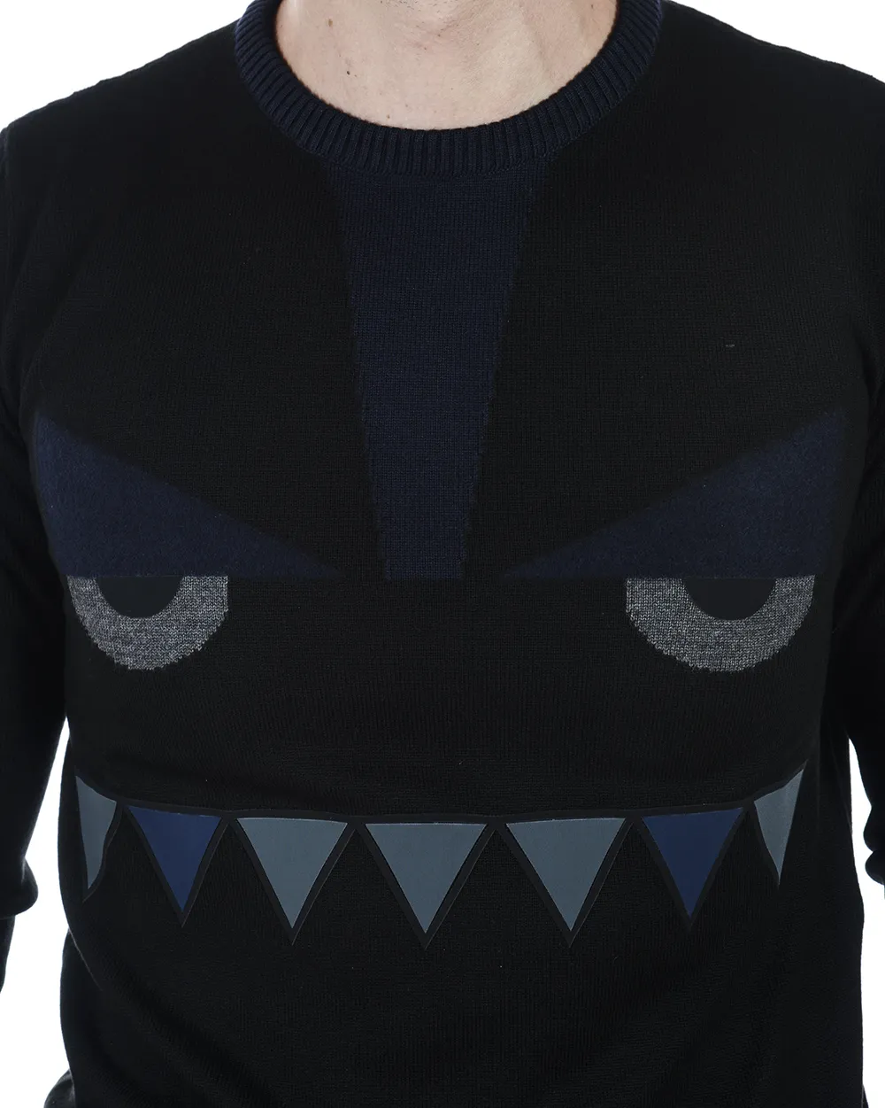 Pattern Jacquard Round Neck Pullover