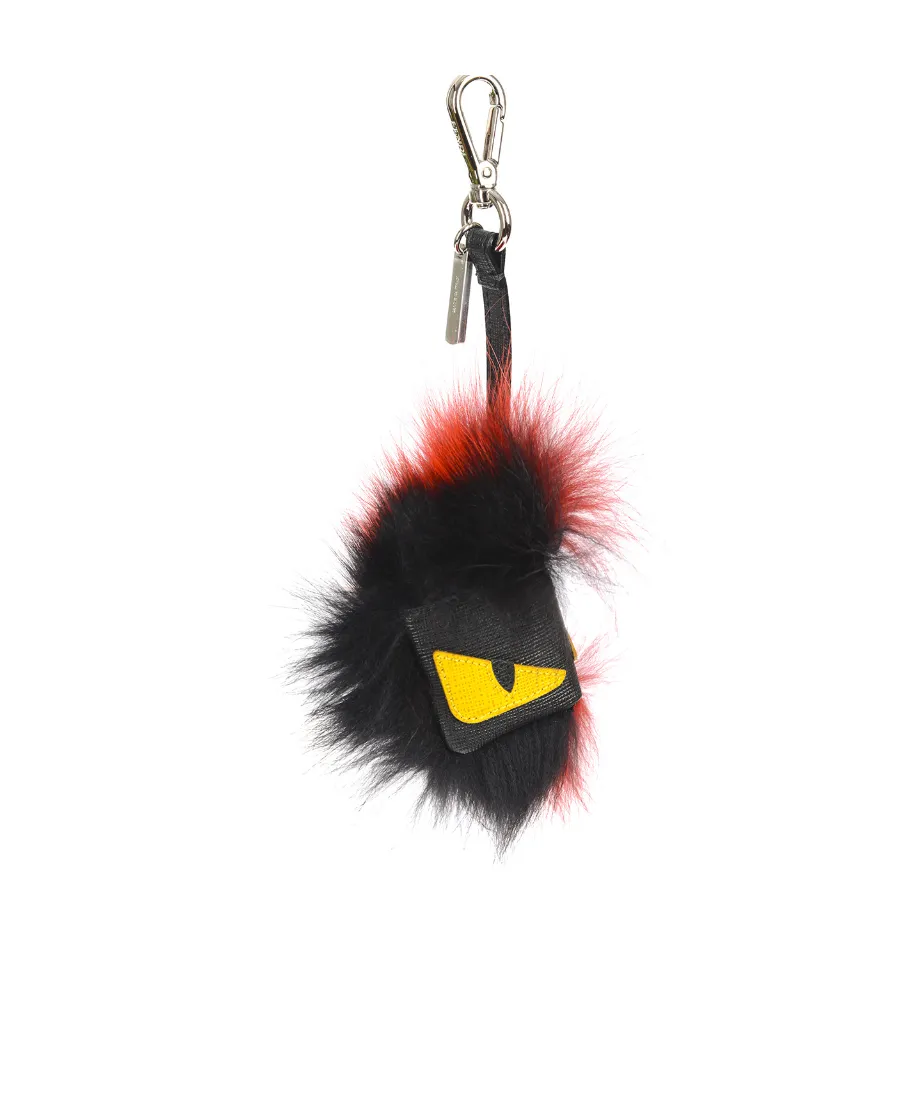 Eye Pattern Fox Fur Key Chain
