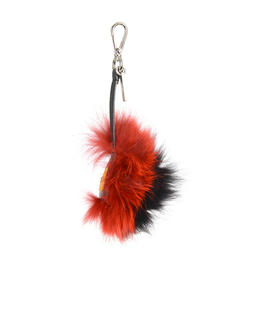 Eye Pattern Fox Fur Key Chain