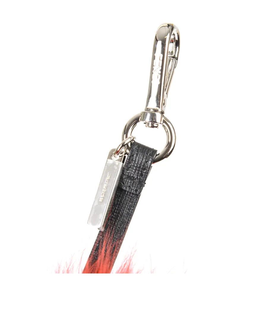 Eye Pattern Fox Fur Key Chain