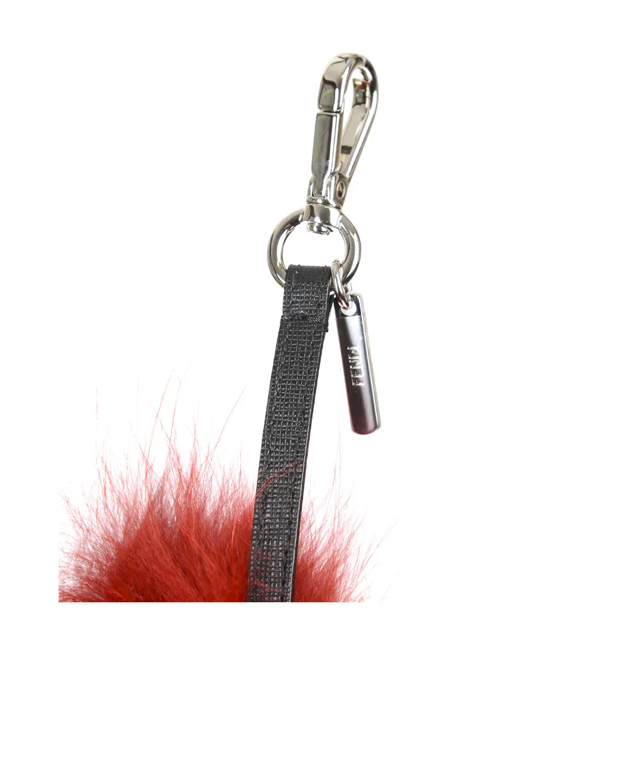 Eye Pattern Fox Fur Key Chain