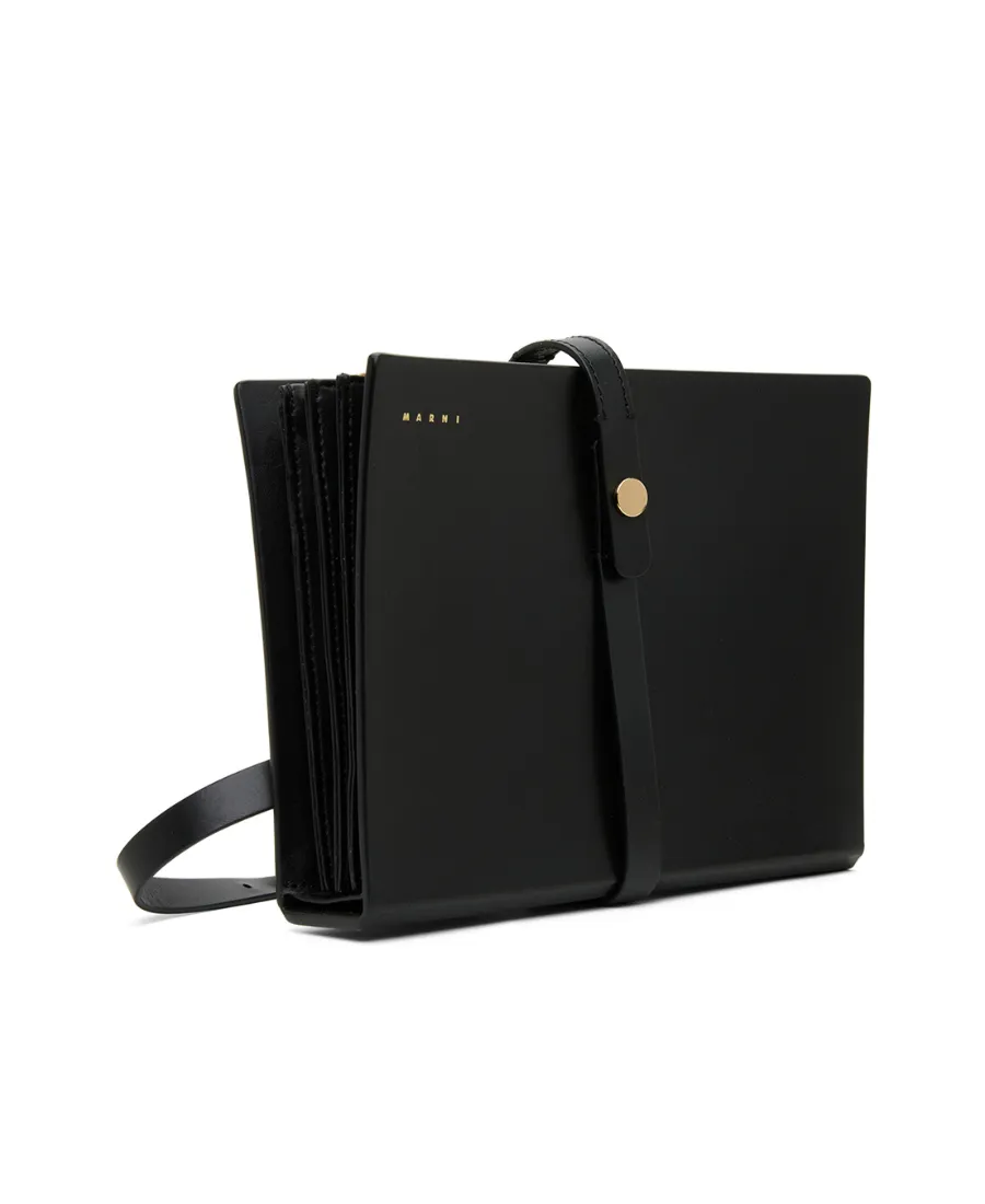 Calf Leather Strapped Clutch Bag