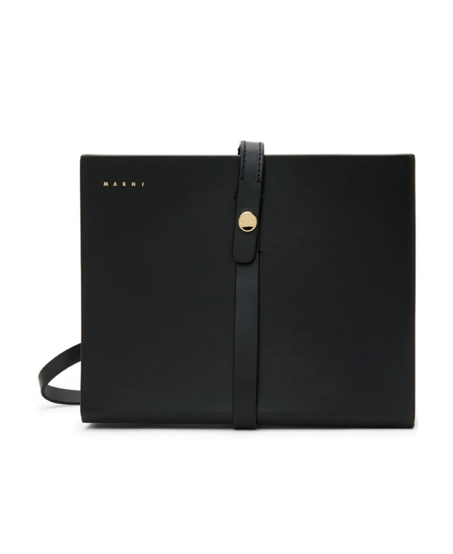 Calf Leather Strapped Clutch Bag