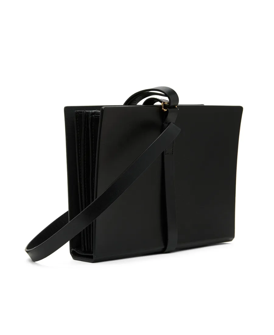 Calf Leather Strapped Clutch Bag