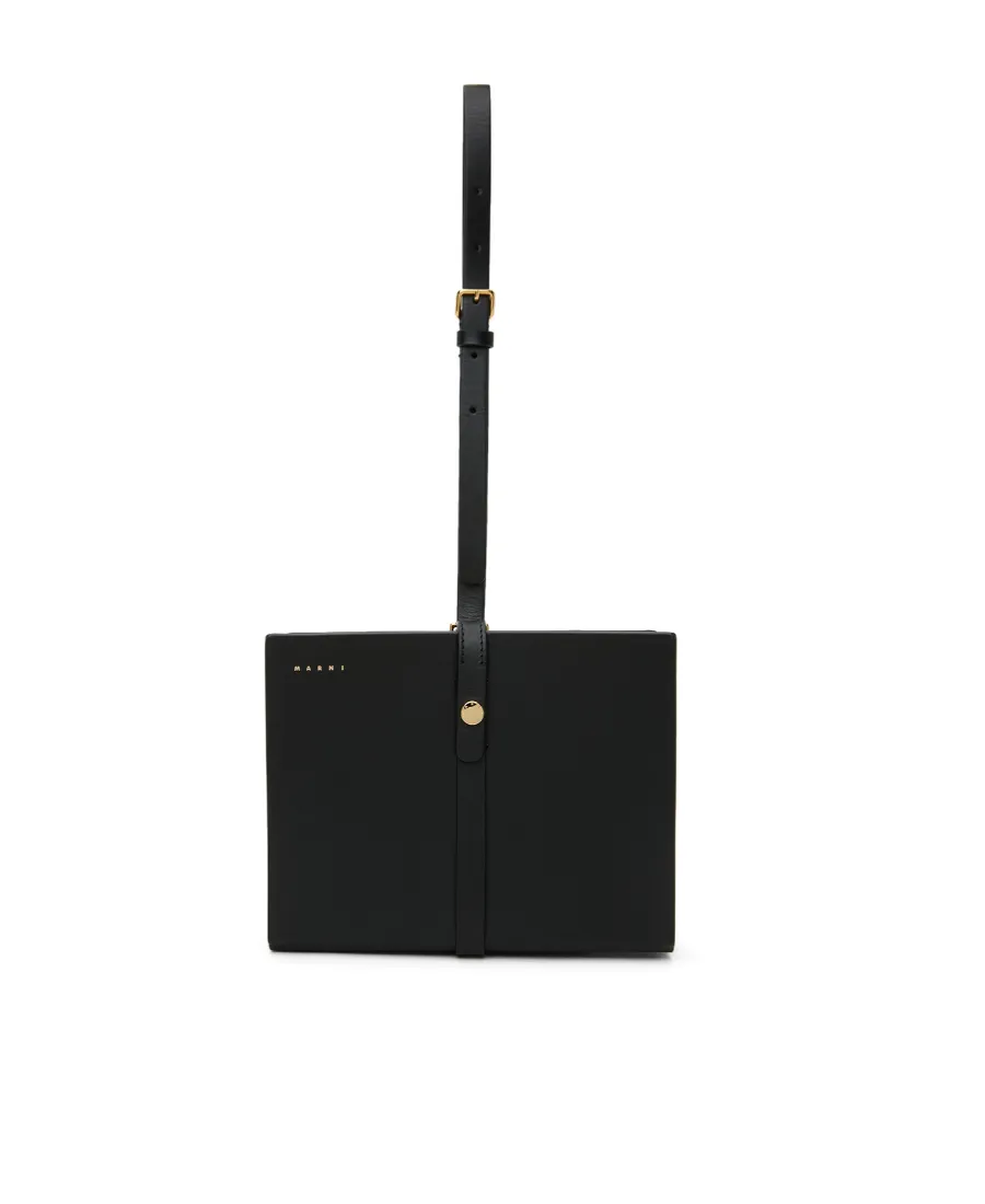 Calf Leather Strapped Clutch Bag