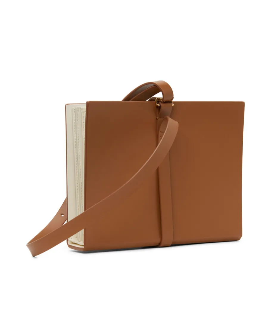 Calf Leather Strapped Clutch Bag