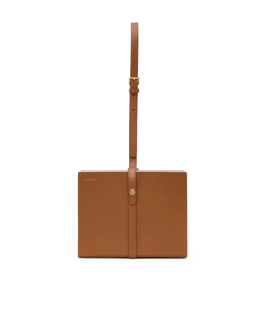 Calf Leather Strapped Clutch Bag