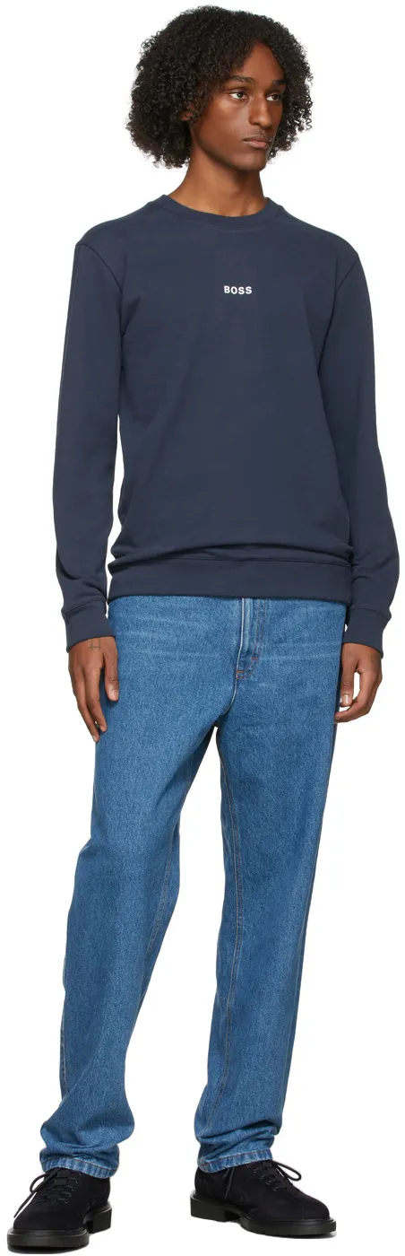 Round-Neck Long-Sleeved Sports Sweater