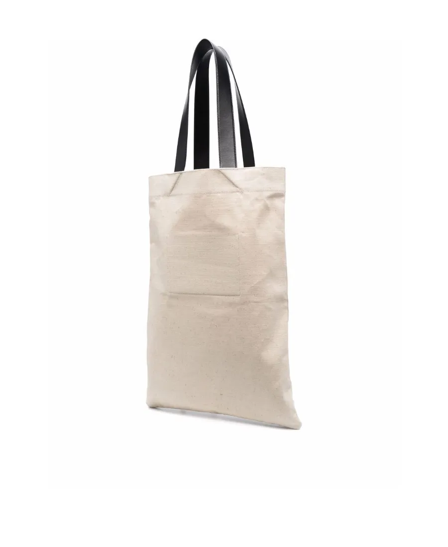 Jil Sander Logo Printed Tote Bag