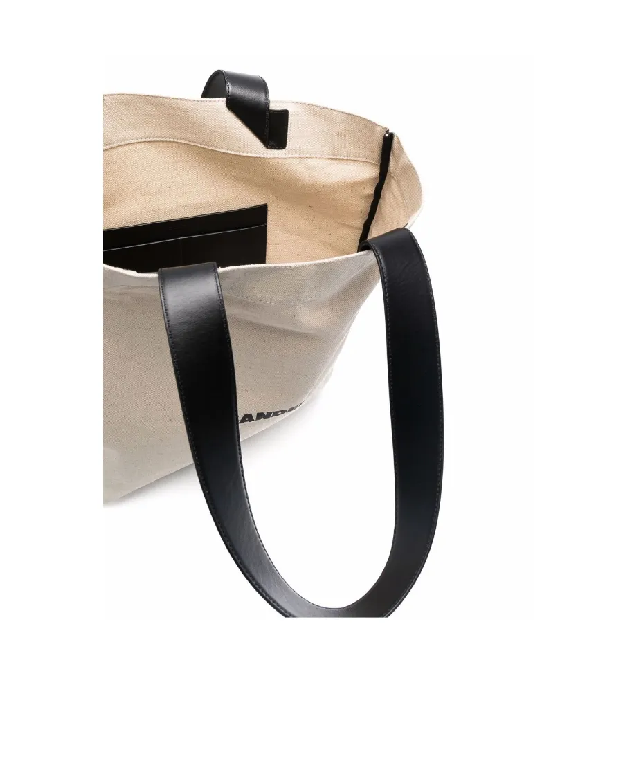 Jil Sander Logo Printed Tote Bag