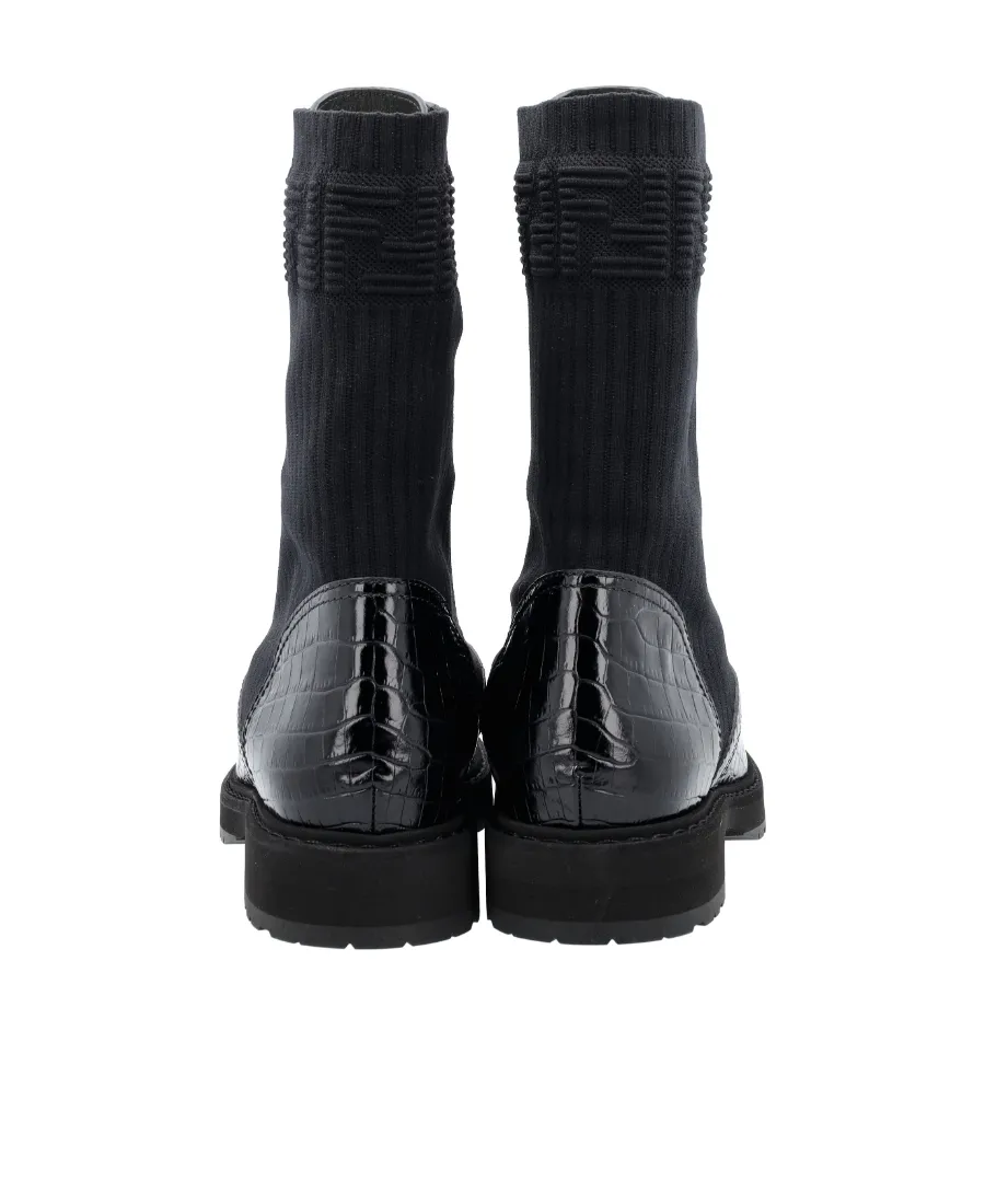 Multi-Panel Lace-Up Boots