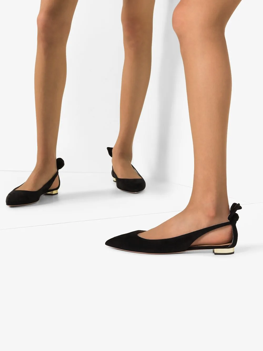 Deneuve Suede Ballerina Shoes