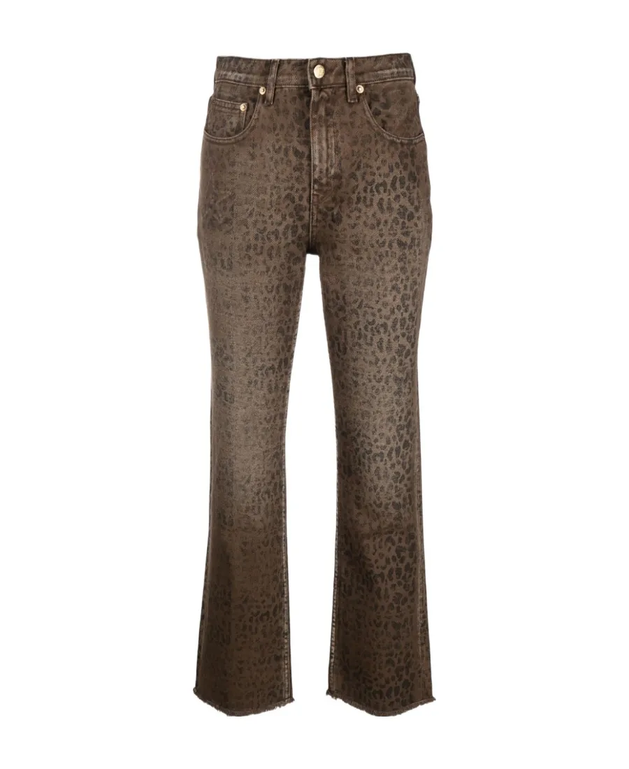 Golden Goose Deluxe Brand Leopard Printed Flared Jeans
