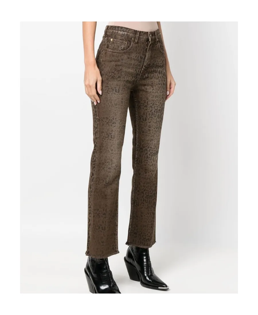 Golden Goose Deluxe Brand Leopard Printed Flared Jeans