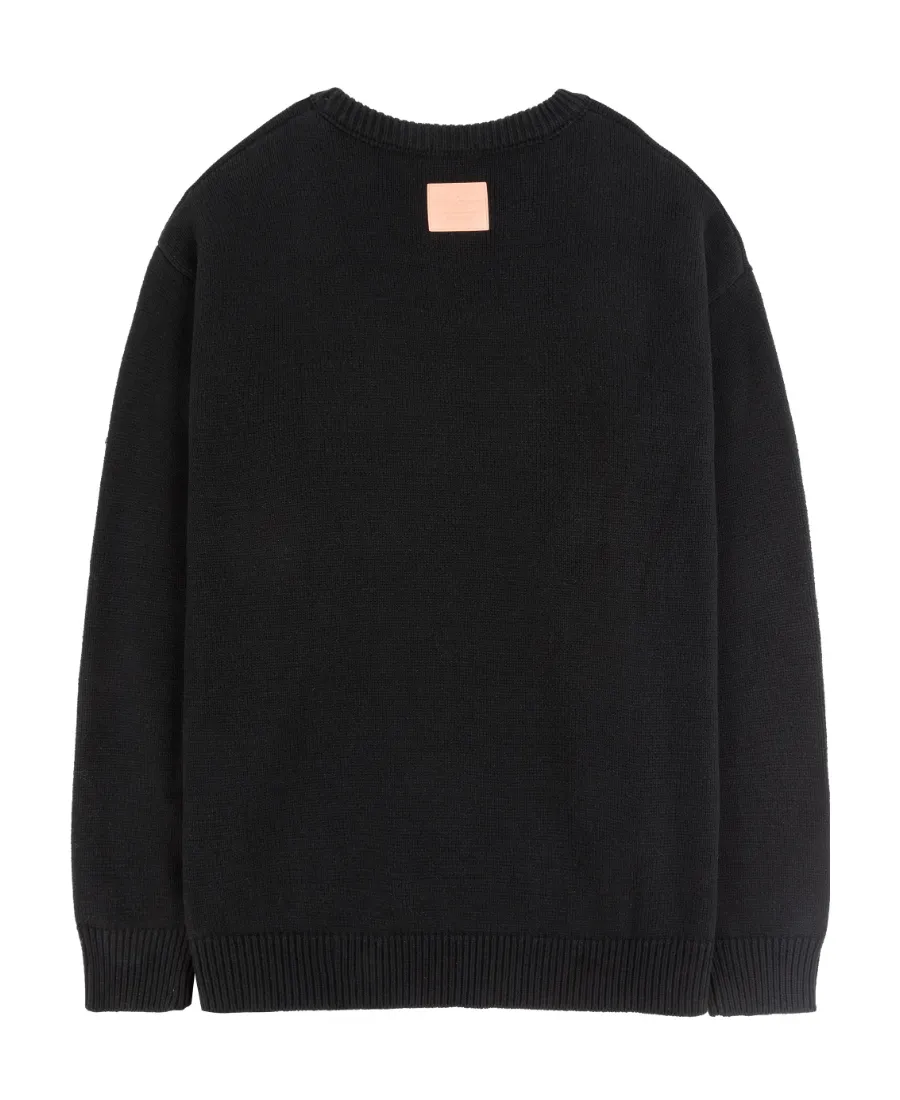 Black Long-Sleeved Pullover