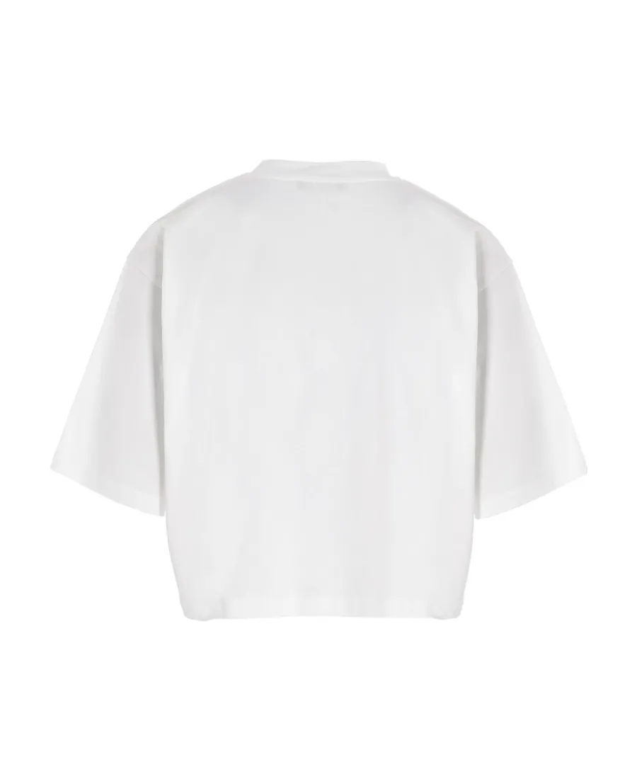 Balmain Logo Printed Cropped T-Shirt