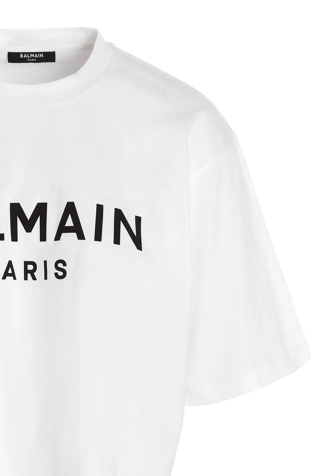 Balmain Logo Printed Cropped T-Shirt