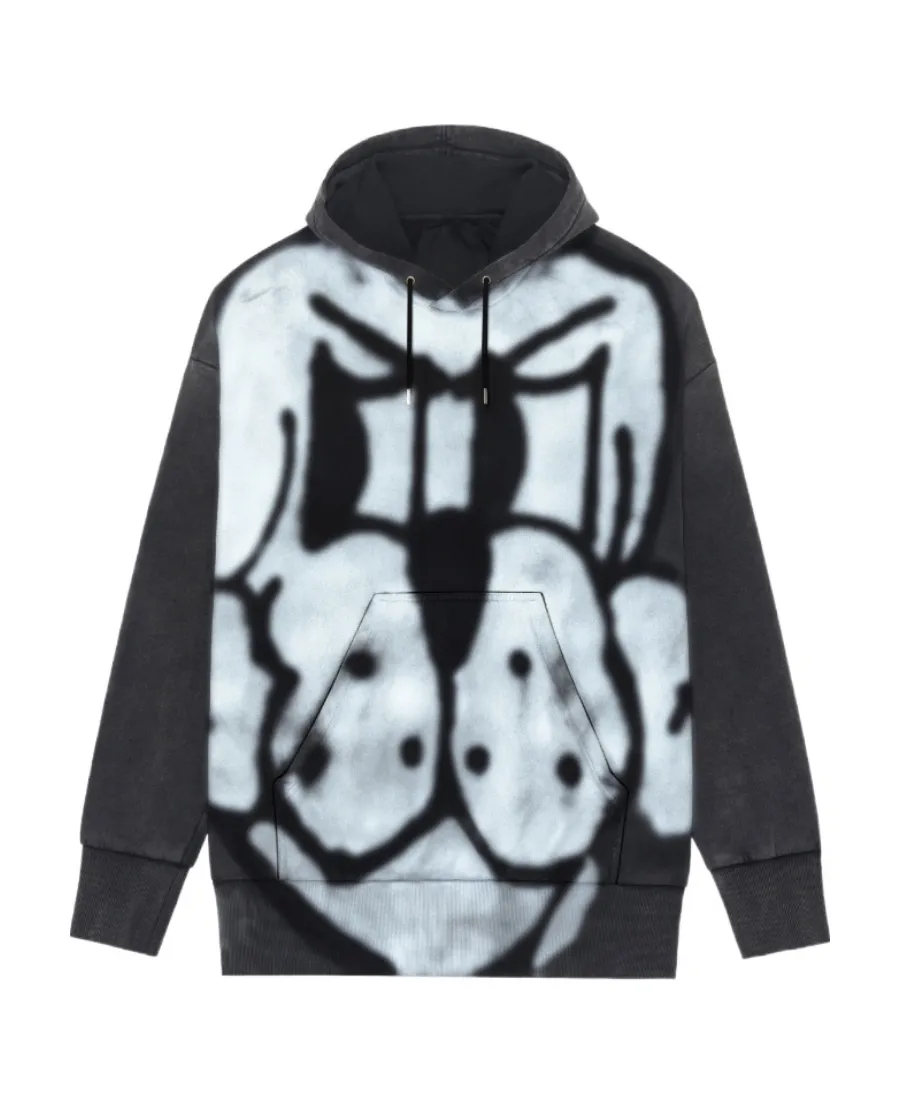 Oversize Graphic-Print Hoodie