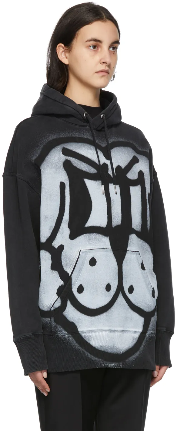 Oversize Graphic-Print Hoodie