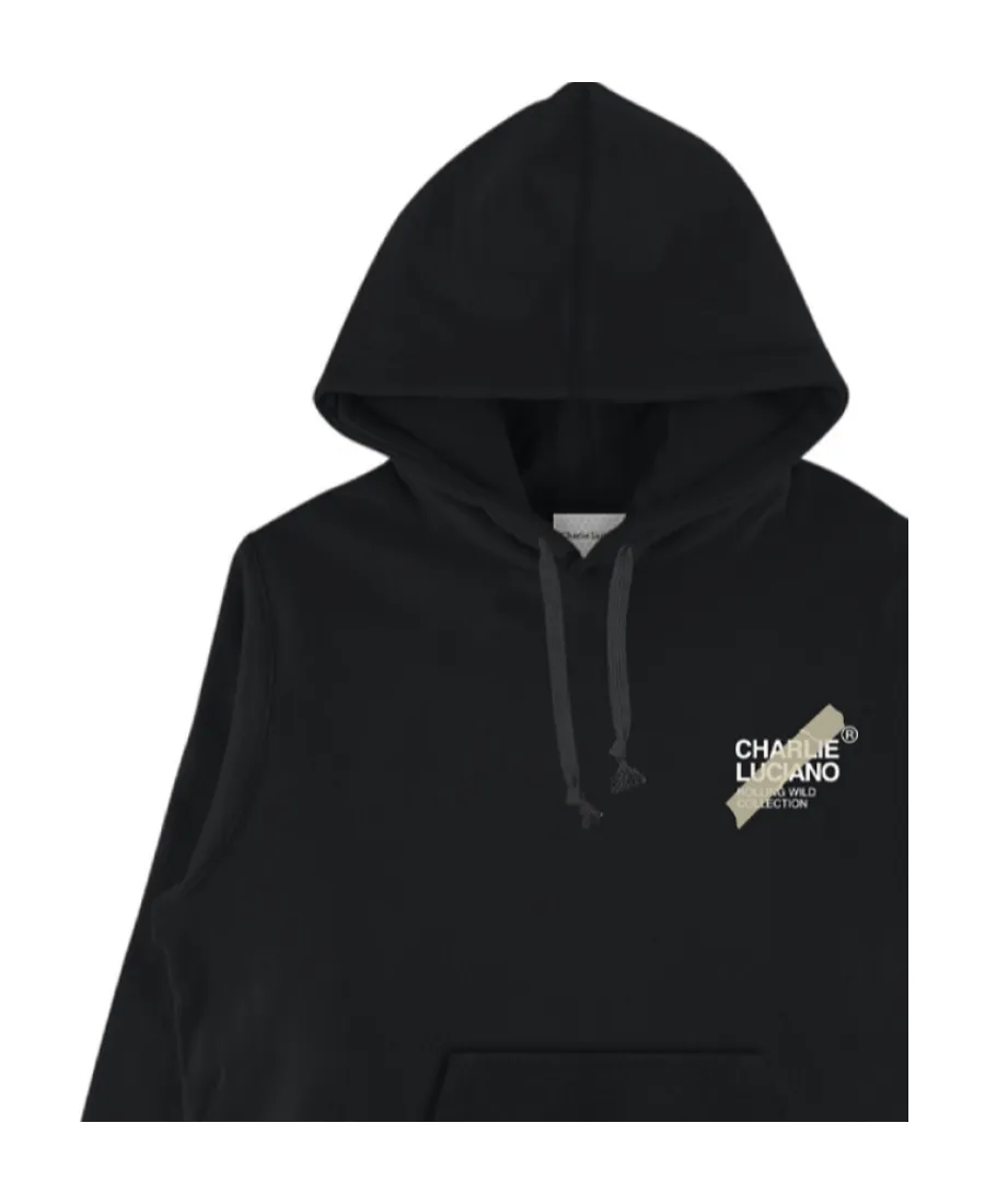 Black Logo Detail Hoodie