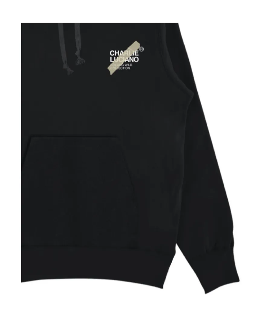 Black Logo Detail Hoodie