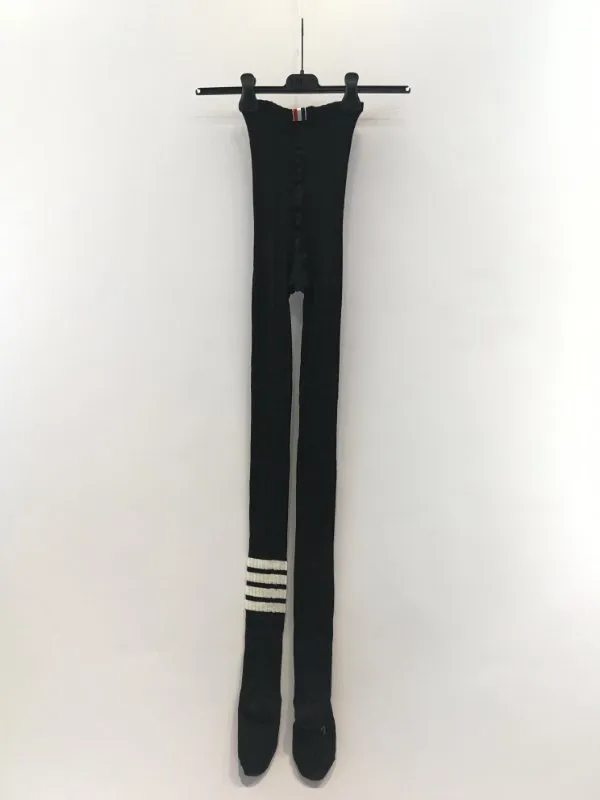 Thom Browne 4 Bar Striped Ribbed Tights