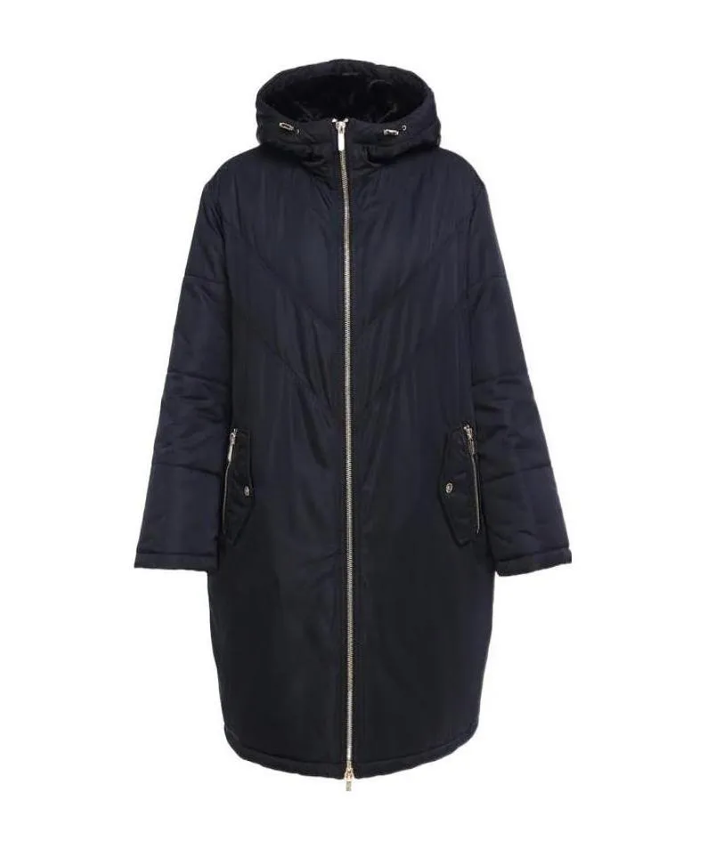 Zipper Hooded Down Jacket