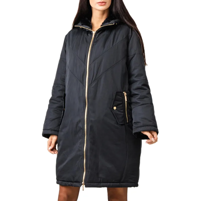 Zipper Hooded Down Jacket