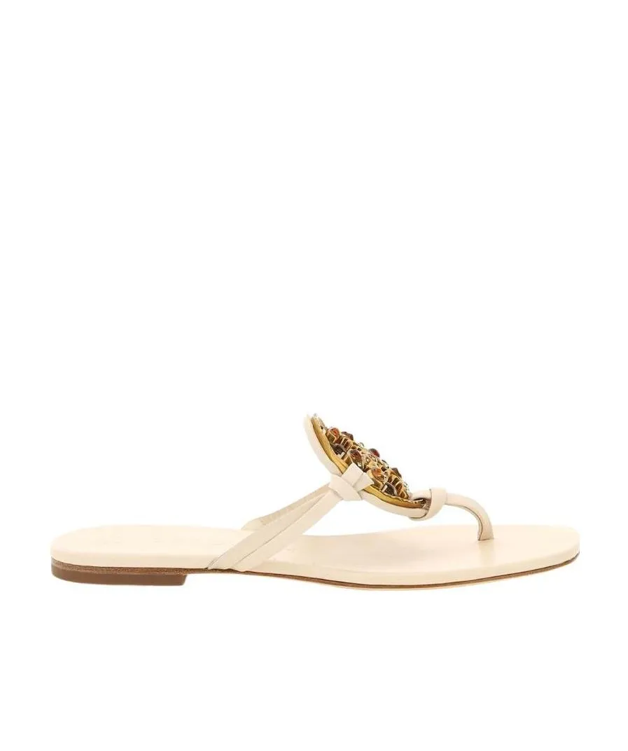 Logo-Plaque Flat Sandals