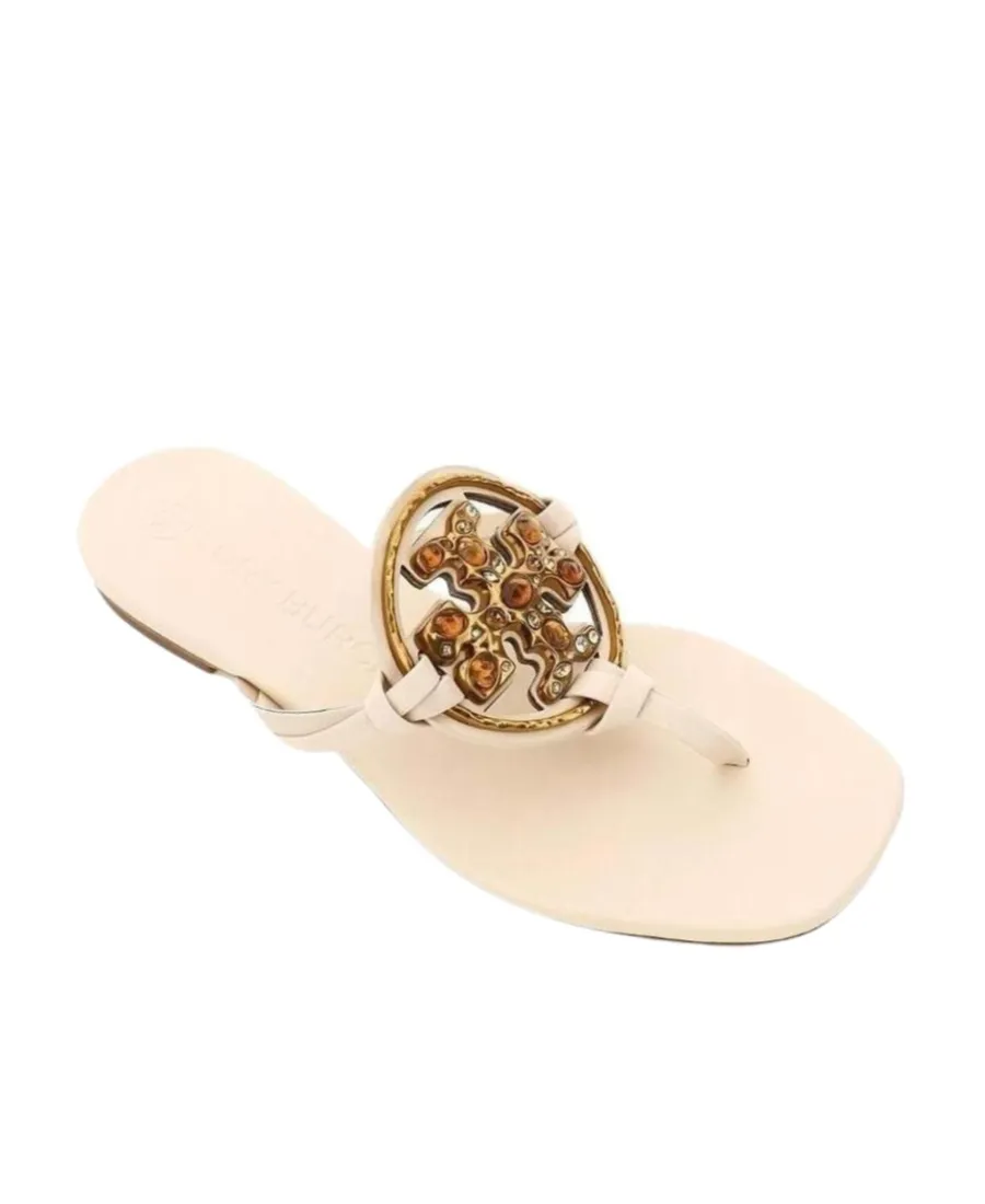 Logo-Plaque Flat Sandals
