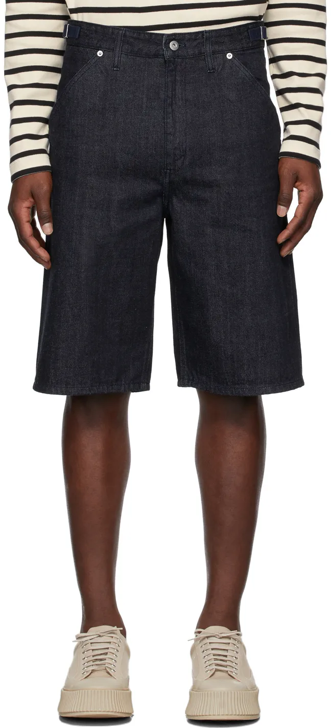 Wide-Leg Denim Shorts