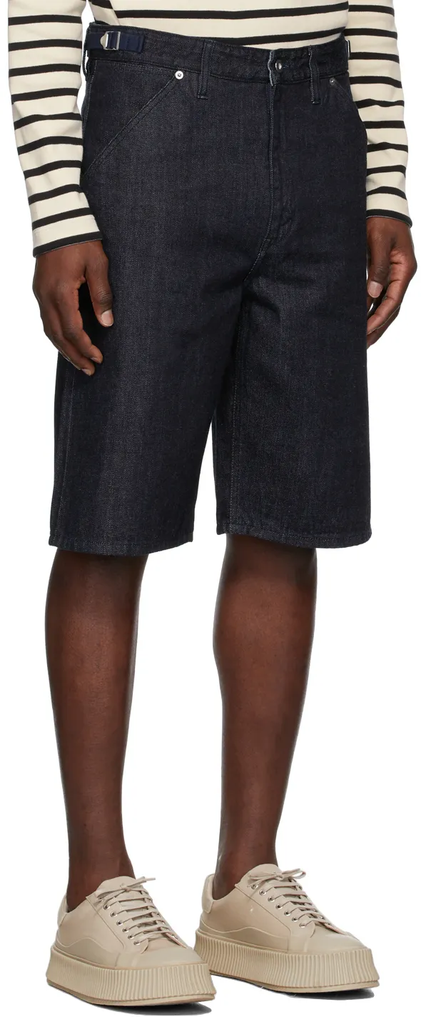Wide-Leg Denim Shorts