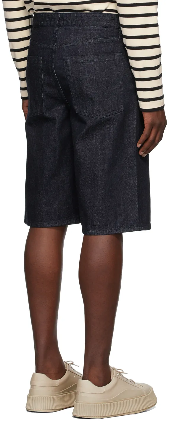 Wide-Leg Denim Shorts