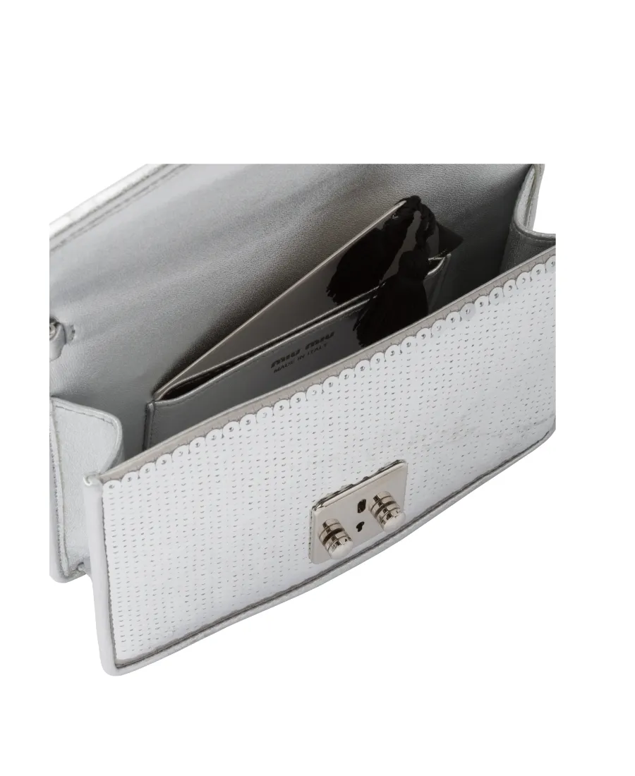 Confidential Sequin-Embellished Leather Bag