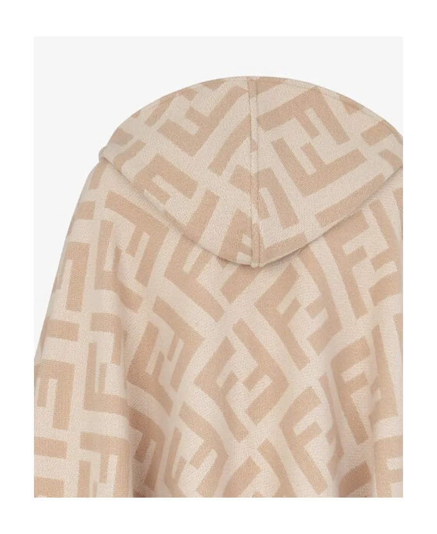 Beige Cashmere Poncho