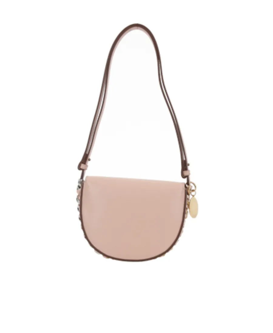 Stella Mccartney Logo Plaque Chain Linked Shoulder Bag