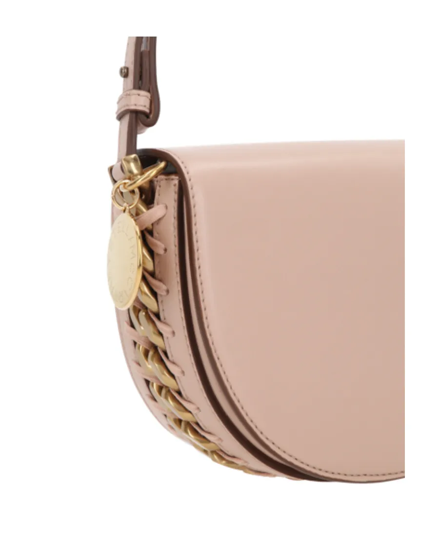 Stella Mccartney Logo Plaque Chain Linked Shoulder Bag