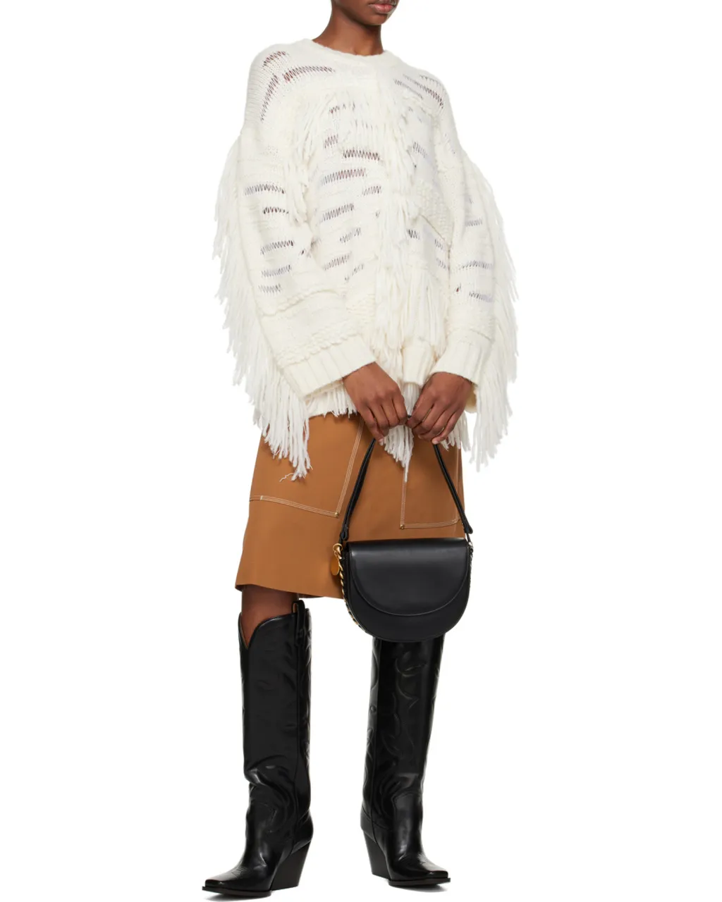 Stella Mccartney Frayme Flap Medium Shoulder Bag
