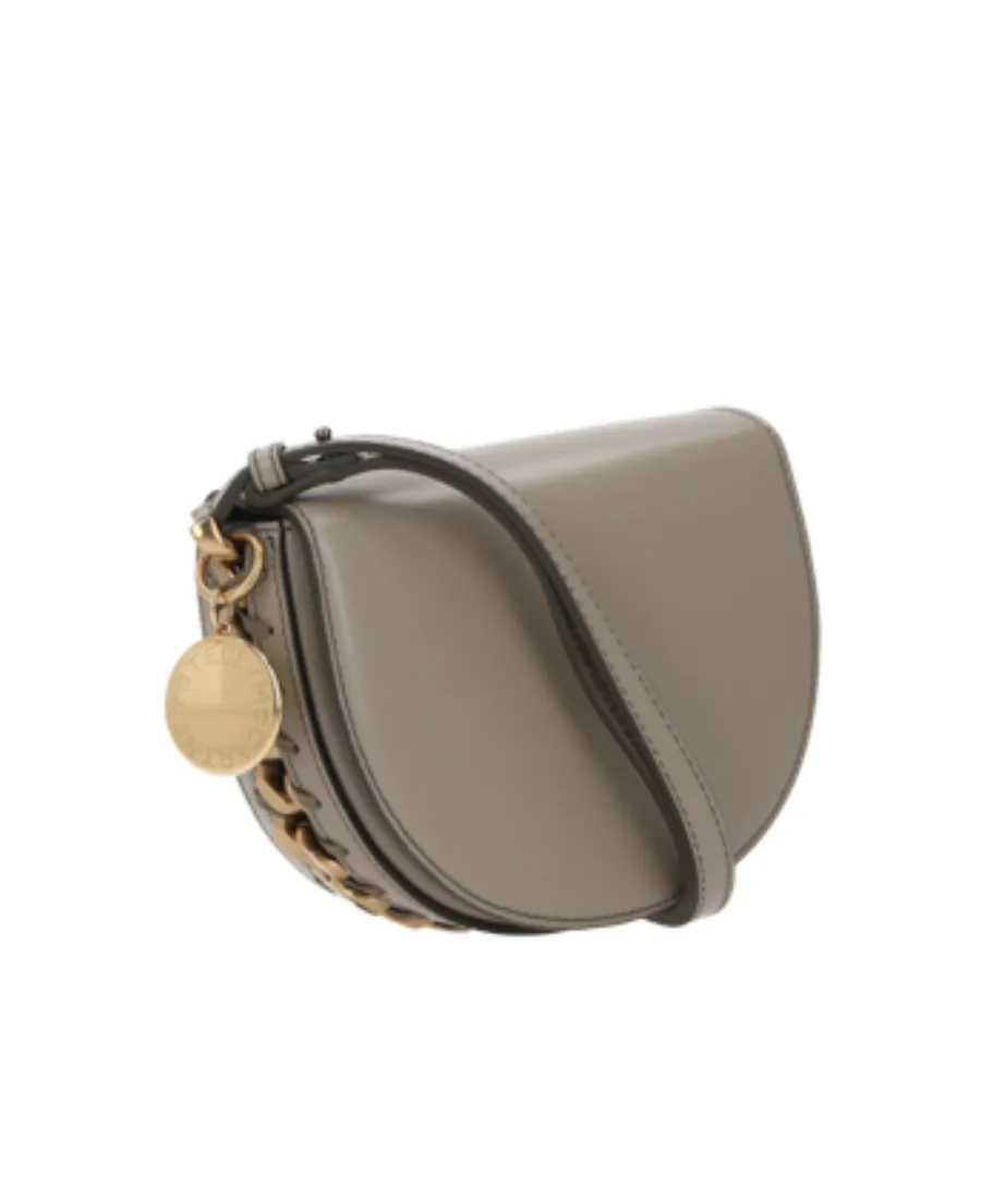 Stella Mccartney Logo Plaque Chain Link Shoulder Bag