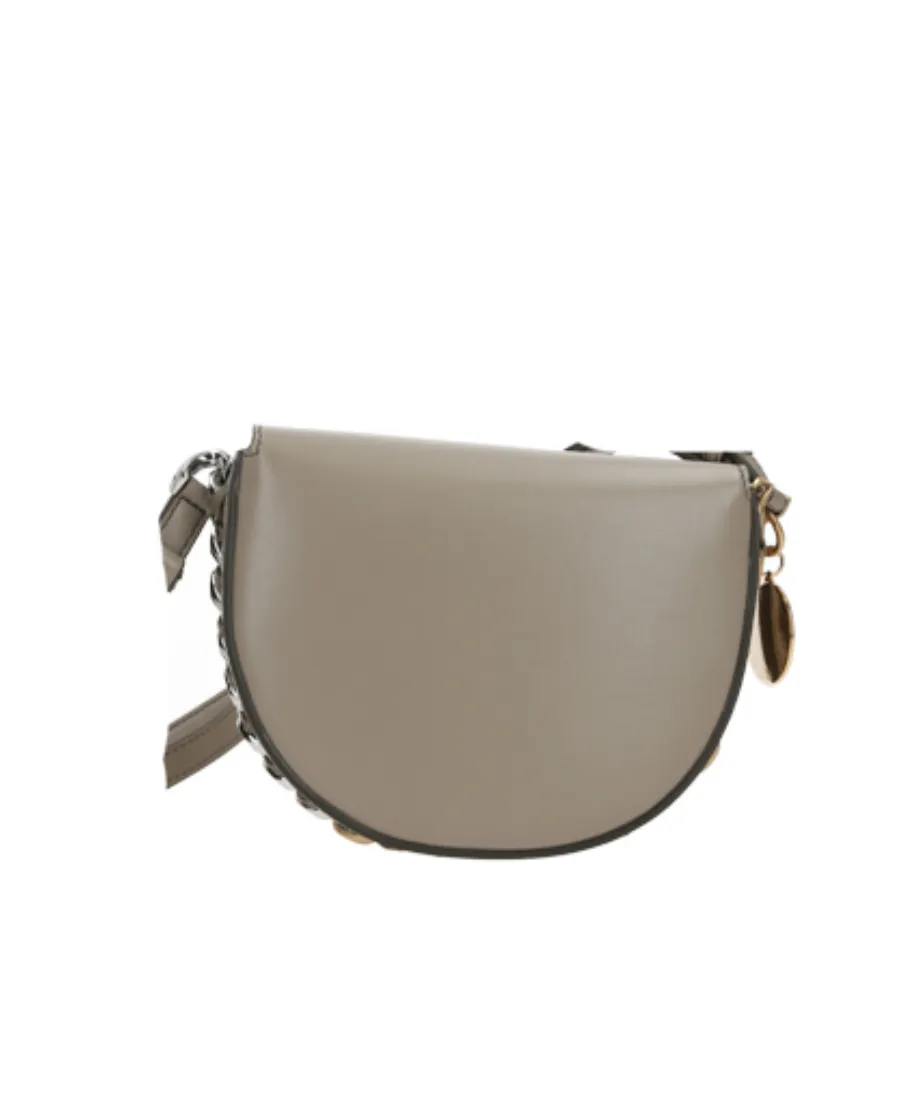 Stella Mccartney Logo Plaque Chain Link Shoulder Bag