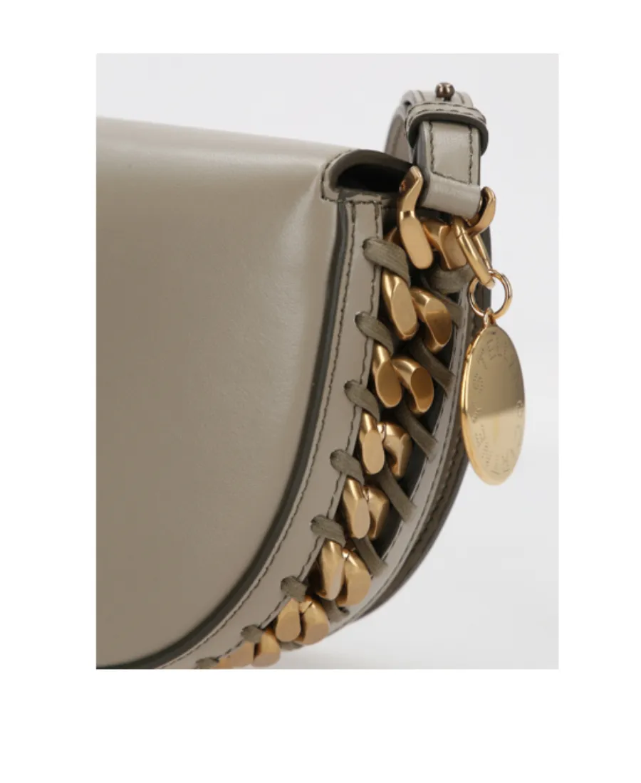 Stella Mccartney Logo Plaque Chain Link Shoulder Bag