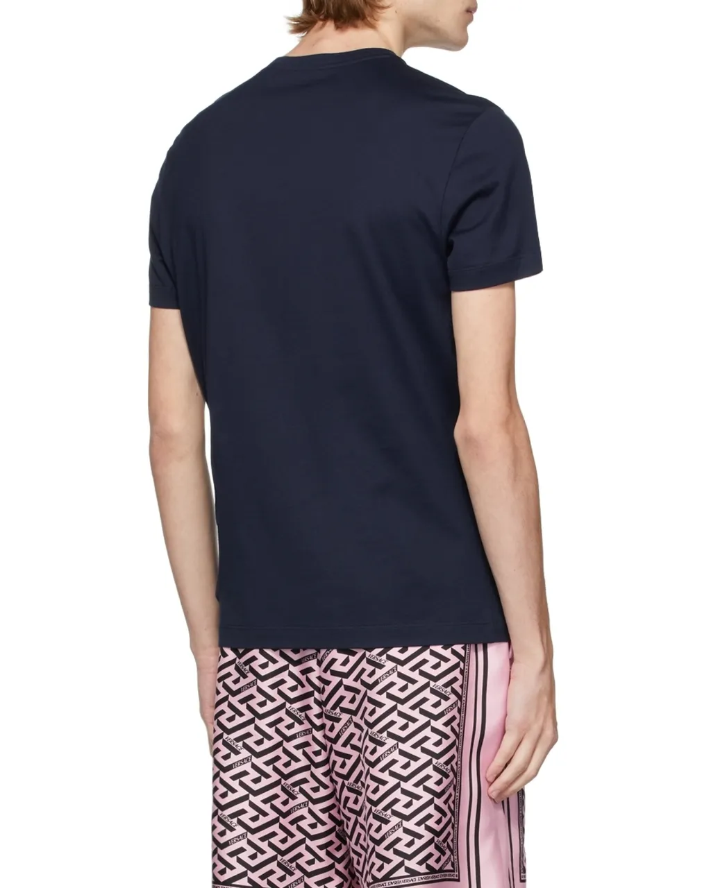 Versace Logo Printed Crewneck T-Shirt