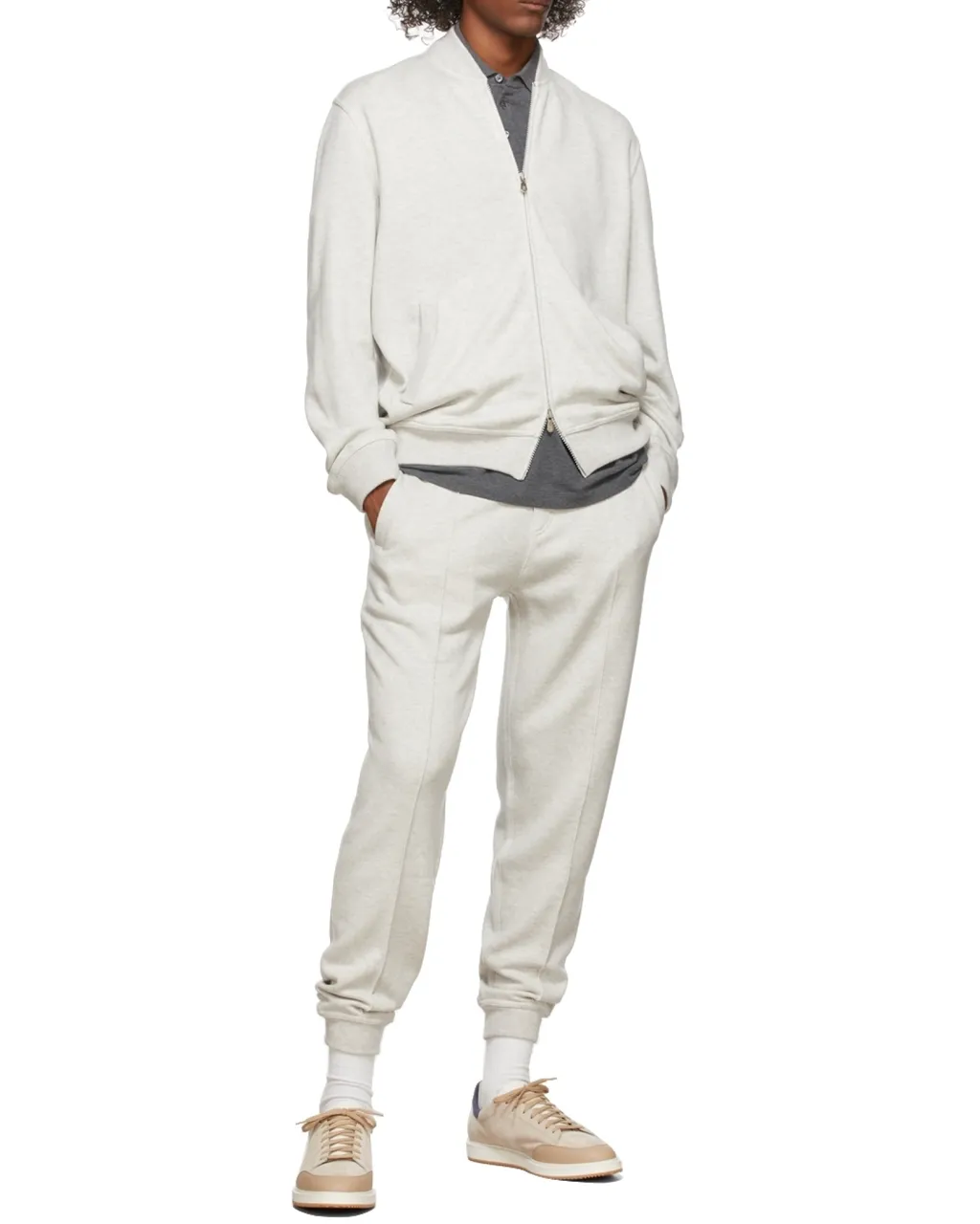 Drawstring-Waist Tapered Track Pants