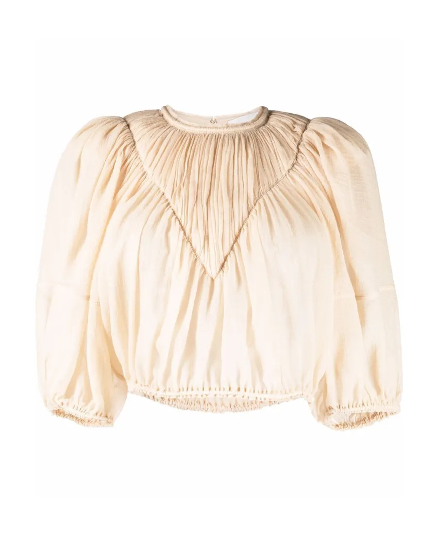 Pleated Short Blouse