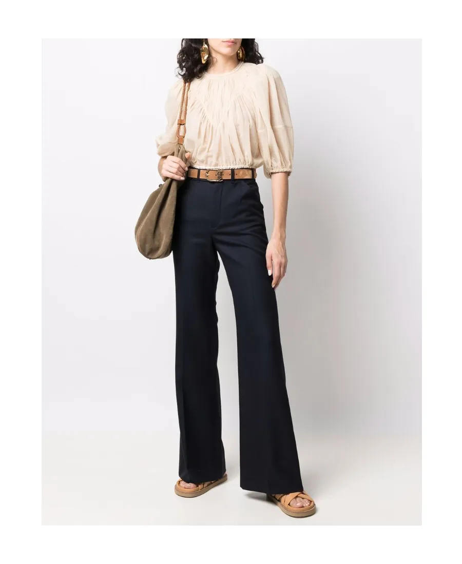 Pleated Short Blouse
