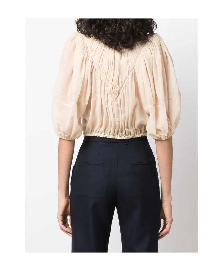 Pleated Short Blouse