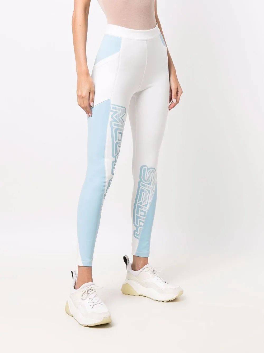 Stella Mccartney Logo Printed High Waist Leggings